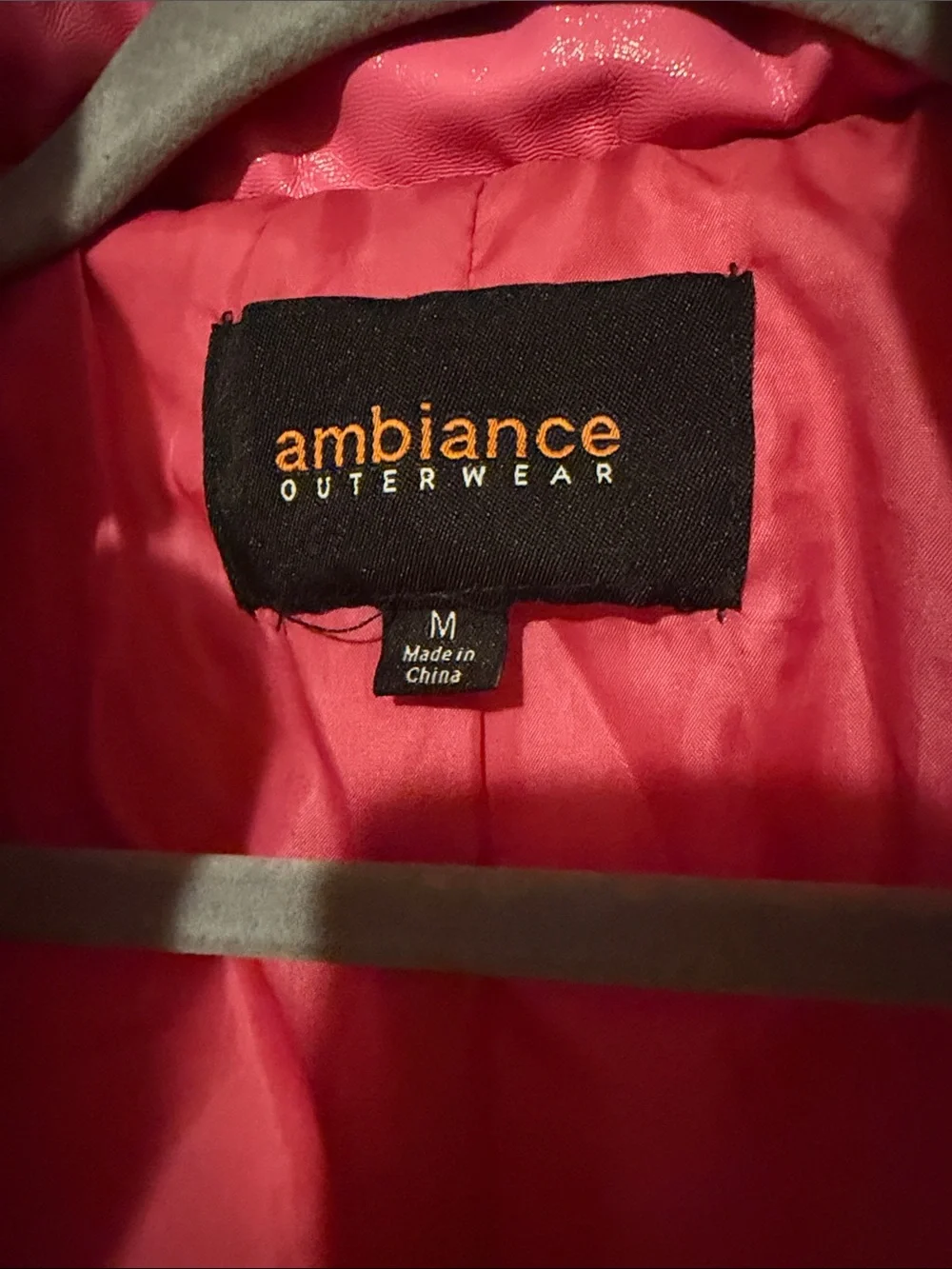 Ambiance Shiny Hot Pink Cropped Puffer Jacket